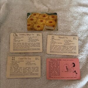 Vintage Recipe Cards Set from 1961